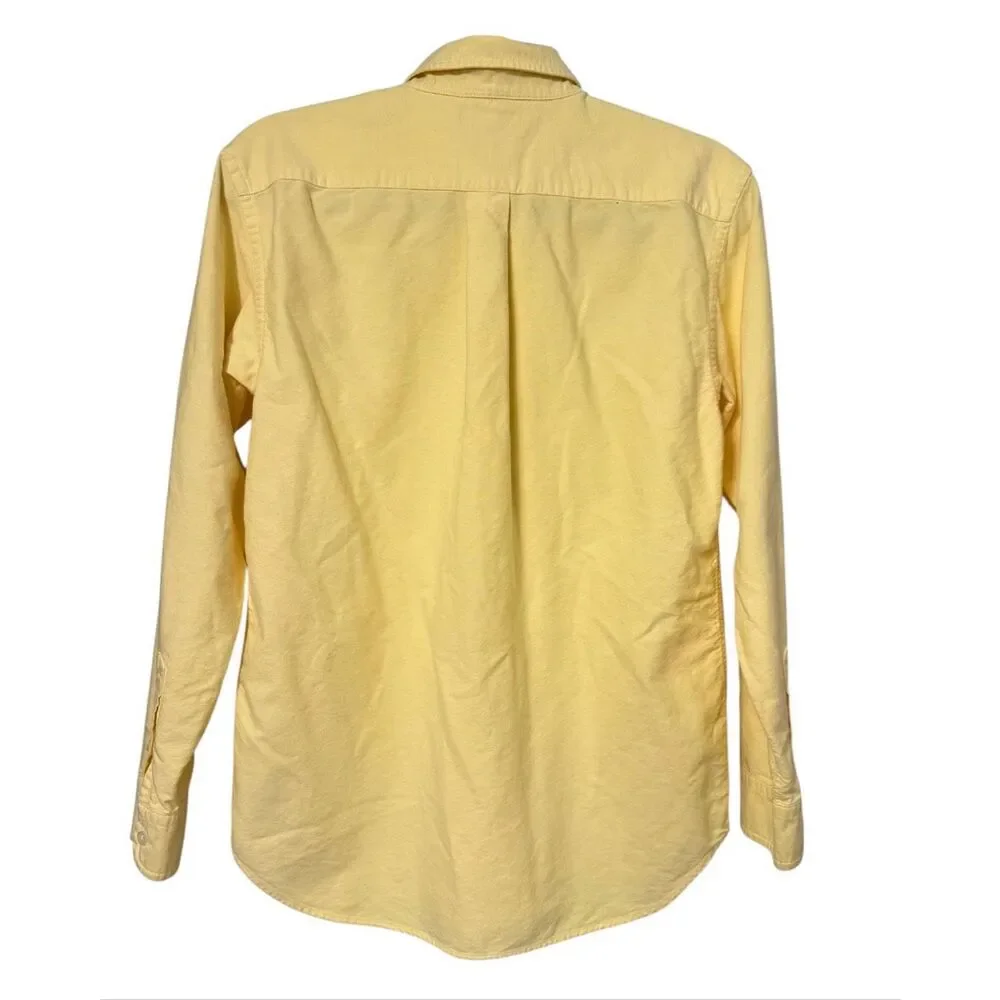 Ralph Lauren Boys Yellow Oxford Cloth Button Down Shirt Pony Sz. 28 Europe